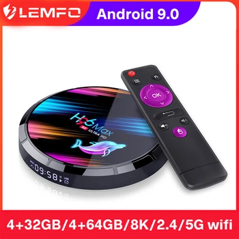 

LEMFO TV Box H96 Max X3 2020 Android 9.0 8K 1000M 2.4G/5G WIFi Online Movie Amlogic S905X3 4G Ram 64G Rom H96Max x3 Set Top Box