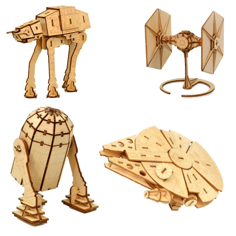 star wars wooden model kits
