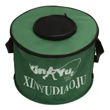 25 см портативное складное брезентовое ведро для усадочной ловли карпа, аксессуары для рыбалки, рыболовные снасти, круглые для живой рыбы, для хранения воды