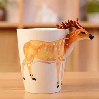 

3D Three-dimensional Hand Painted Ceramics Coffee Cup Creativity Taste Animal Cartoons Office Water Cup Kitchen Tableware E11577