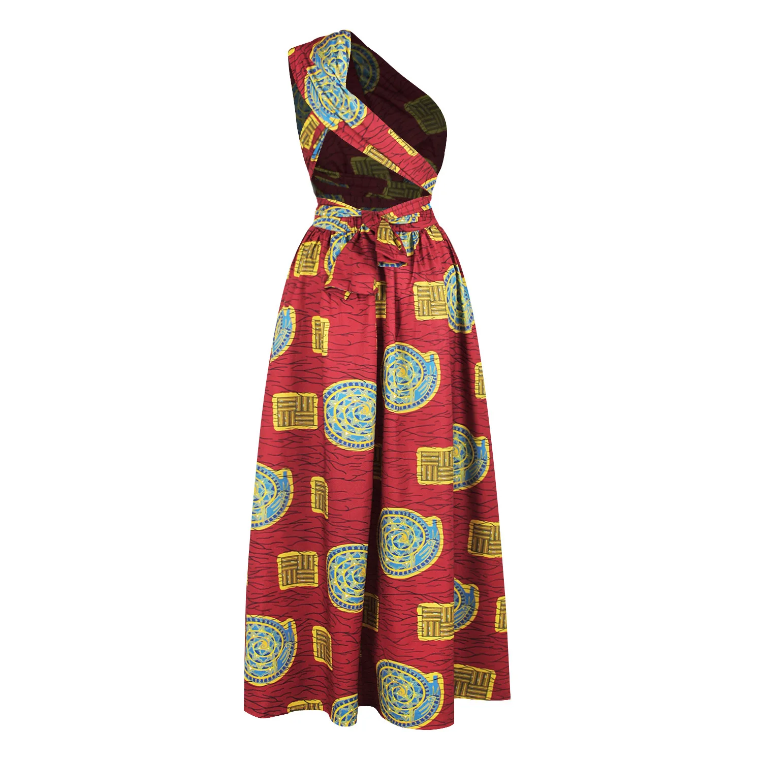 Longue robe africaine wax pour femmes 122