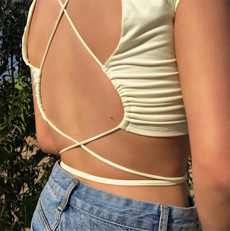 Open Back Crop Top - Women - Ready-to-Wear