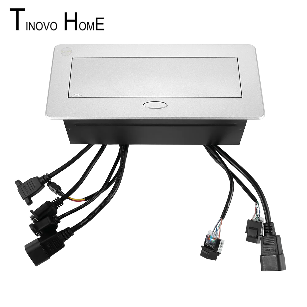 Универсальная настольная розетка/Выдвижная розетка/hdmi USB Двойная сеть RJ45 3 5 аудио