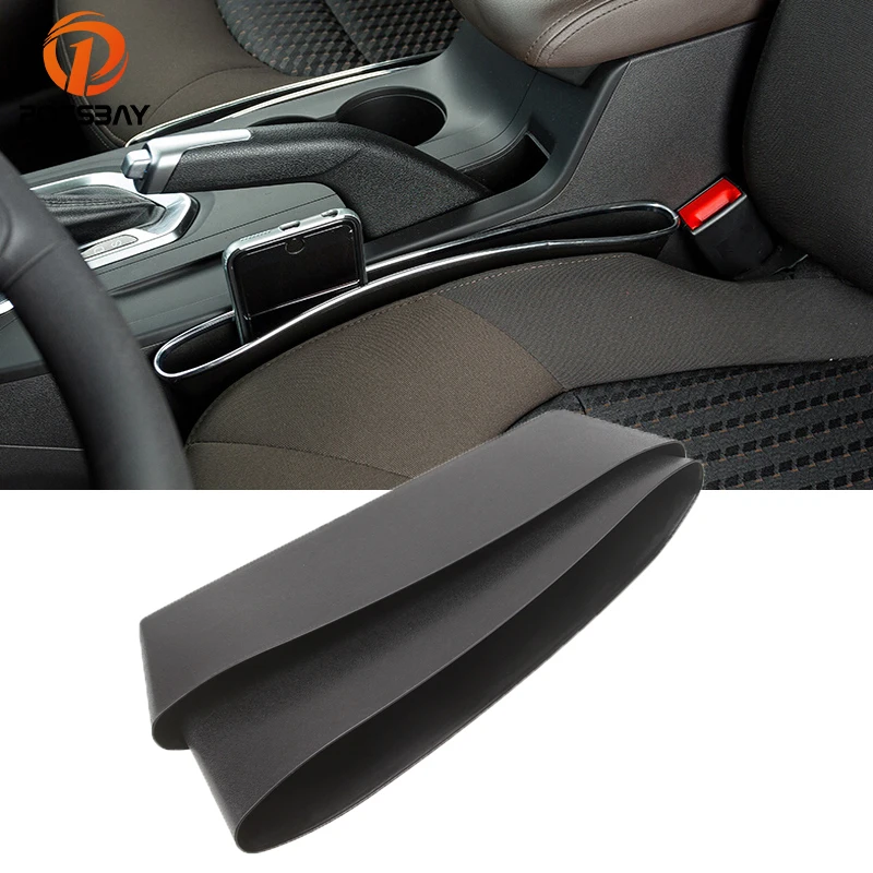 POSSBAY Matte Black Car Seat Slit Pocket Box Interior Storage Organziner Holder Catch Gap Glove | Автомобили и мотоциклы