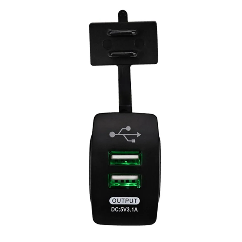 12-24 в 3,1 А 5 в водонепроницаемый двойной USB синий светодиодный источник питания для автомобиля зарядное устройство 2 порта ATV Лодка адаптер