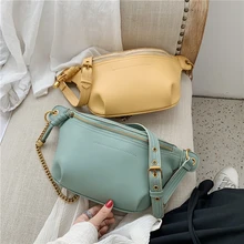 Burminsa, шикарный дизайн, мягкая цепочка, женские нагрудные Сумки из искусственной кожи, для девушек, поясная сумка, высокое качество, слинг, женские сумки-мессенджеры, лето