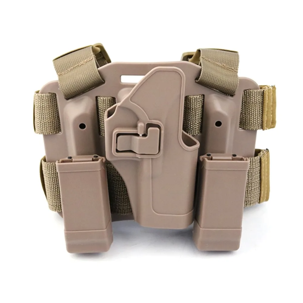 Outdoor Hunting Adjustable Holsters Pouch Quick Release Clasp Anti-slip Rubber Lining Nylon Leg Cover Pistol Strap Belt Bag