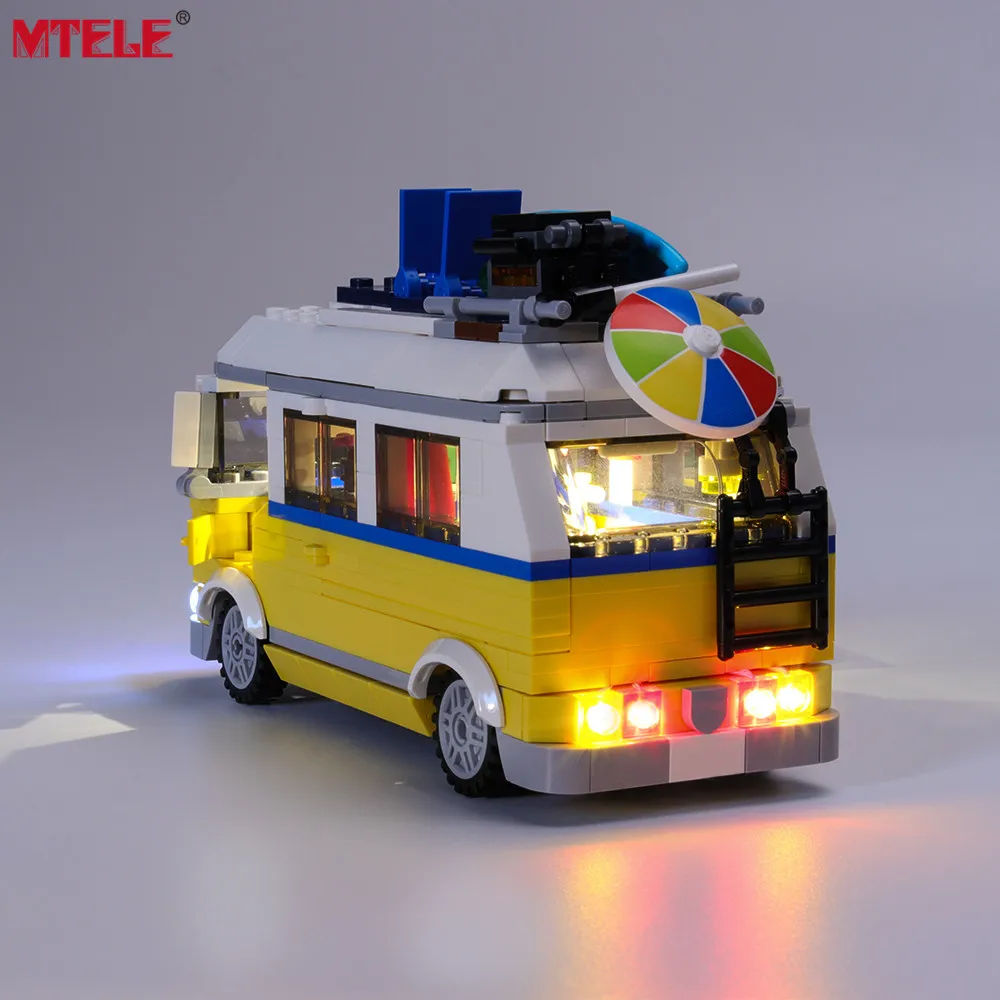 MTELE бренд светодиодный светильник Up Kit для Creator Sunshine Surfer Van светильник ing комплект совместим с 31079(не включает модель