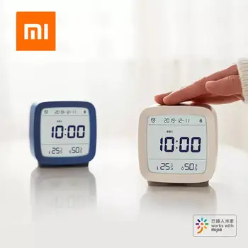 

In stock Xiaomi Cleargrass Bluetooth Alarm Clock smart Control Temperature Humidity Display LCD Screen Adjustable Nightlight