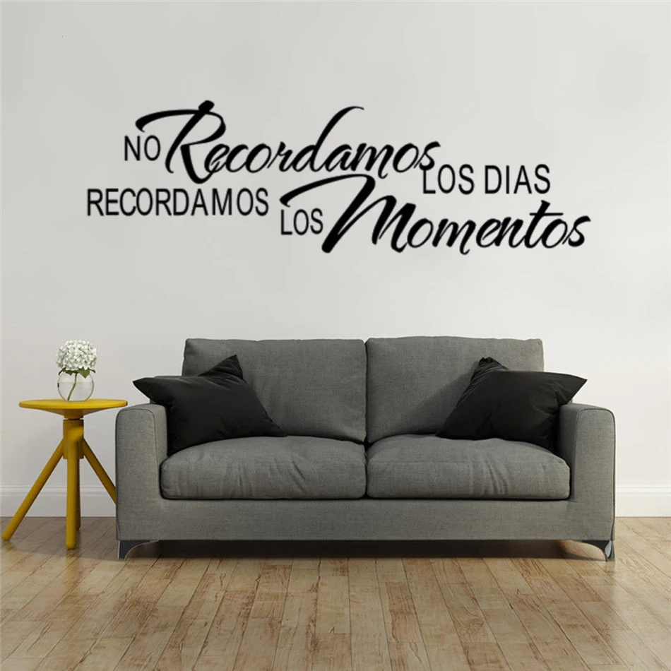 Spanish-Quotes-No-Recordamos-Los-Dias-Recordamos-Los-Momentos-Wall-Stickers-Art-Vinyl-Wall-Decals-Home (1)