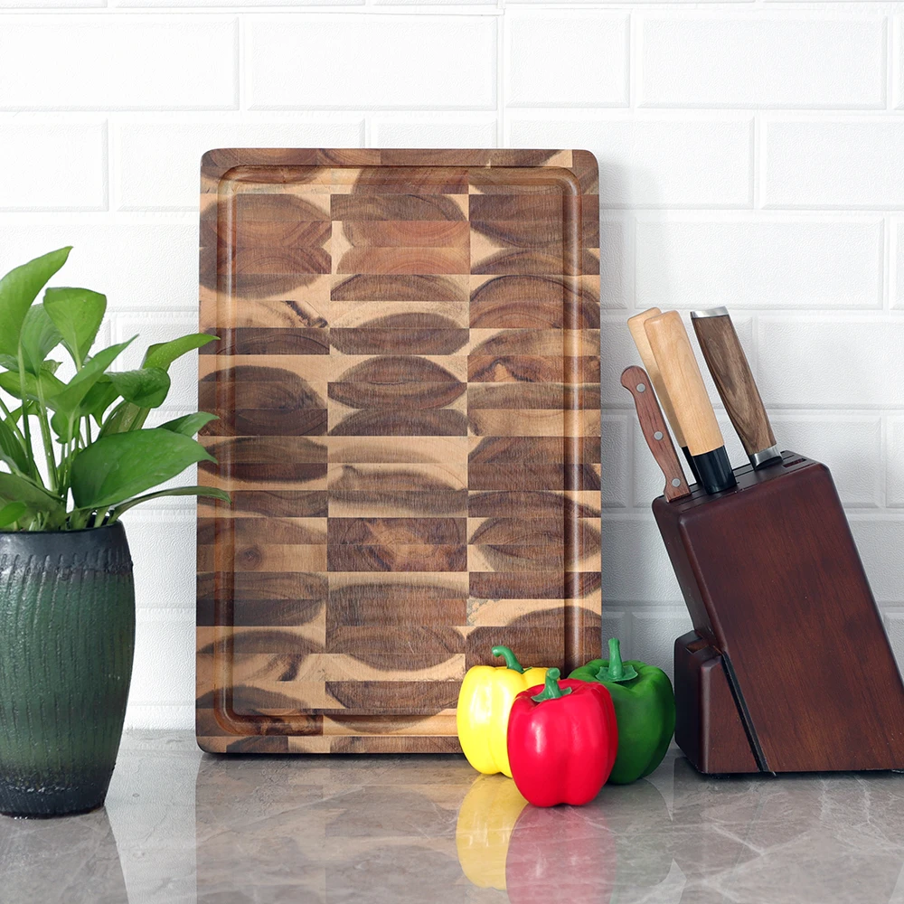 Extra Large Organic Bamboo Cutting Board for Kitchen - Wood Butcher Block - Wood Cutting Board with Juice Groove - Kitchen Chopping Board for Meat