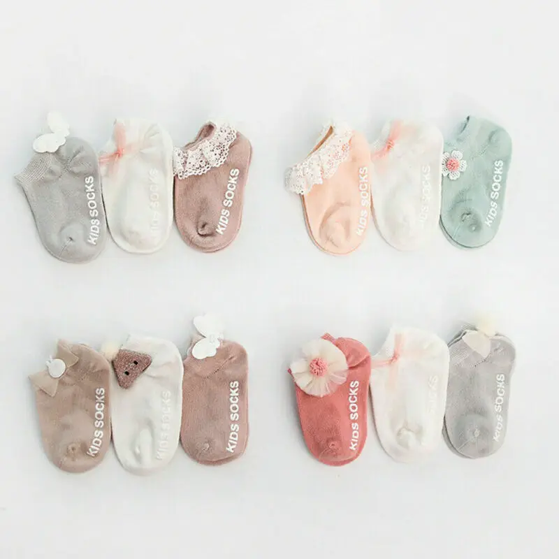 3 пары/комплект хлопковые носки с рюшами|Носки| |