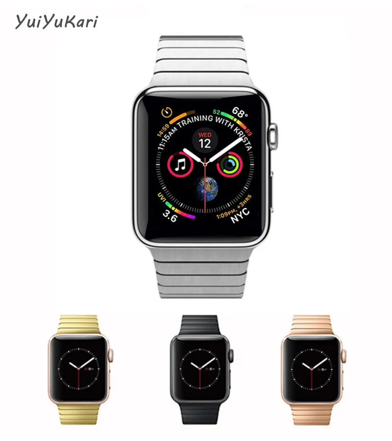 Ремешок с пряжкой бабочкой для apple Watch band 4 (iwatch 5) 44 мм 40 ремешок watch 3 2 1 42 38
