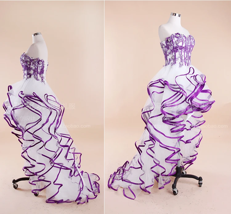 Дешевые robe de soiree Новая мода vestido de festa милые вечерние платья с оборками фиолетовое платье подружки невесты на выпускной