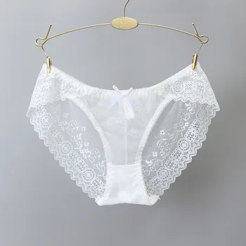 

1PC Women Underwear sexy panties Solid Lace Hollow Thin Seamless Briefs кружевные трусики bragas mujer majtki culotte femme #L