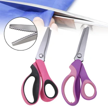 

1pc Professional Tailor Scissors Stainless Steel Fabric Leather Cutter Craft Scissors Sewing Accessories Zig Zag Scissors