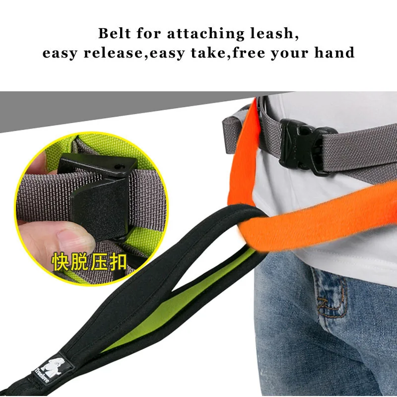 Truelove Hand Free Dog Jogging Belt Running Walking Training Belt Adjustable With Water Bottle Dog Waist For Camping Travel