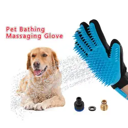 Уход за собакой душ опрыскиватель собака для ванной перчатки силиконовый инструмент Щетки для домашних животных перчатка Кошка Душ для