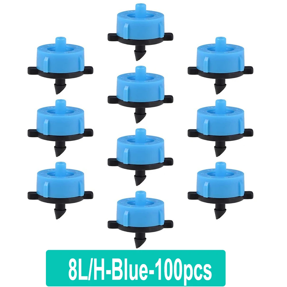 200-20pcs 2L/4L/8L/H Pressure Compensated Dripper Auto Micro Irrigation Watering System Fitting Irrigation Drop Drip Nozzle 