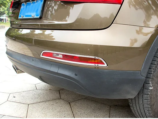 Хромированная задняя противотуманная фара для Audi Q3 2012 2013, крышка противотуманной фары, декоративная накладка ABS, аксессуары для стайлинга автомобилей