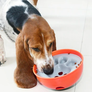

New Round Anti-smashing Slow Food Single Bowl Puzzle Shake Pet Bowl For Cat Dog Food Feeding Pet Supplies Accessories