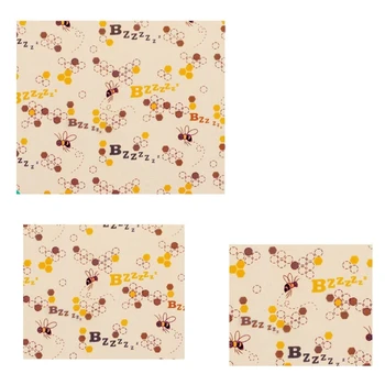 

Beeswax Wrap, Set of 6 Reusable Bee Wax Food Wraps Eco Friendly Organic Sandwich Wrappers Zero Waste Sustainable Biodegradable P