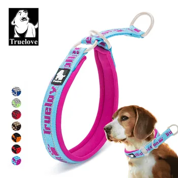

Truelove Neoprene Dog Choker Collar Nylon Soft Embroider Dog Slip Collar Training Reflective Adjustable Pitbull Collier Chien