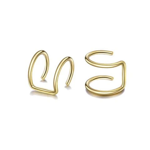 Fashion Vintage Metal Hollow Butterfly Ear Clips For Women Girls Cute No Piercing Fake Cartilage Ear Jewelry