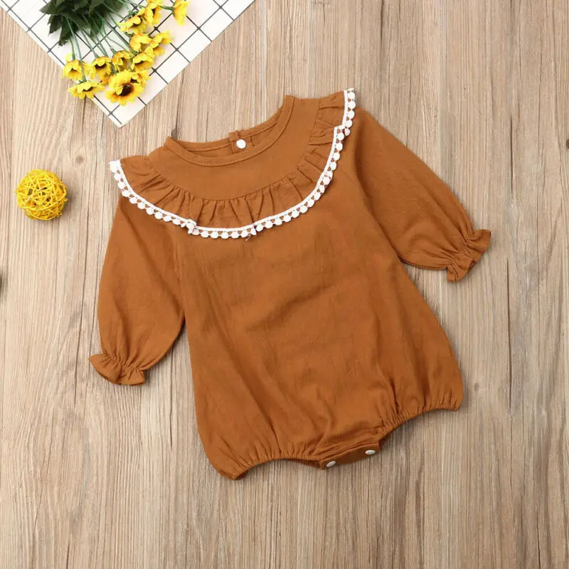 Emmababy для новорожденных, для маленьких девочек, спортивный костюм для малышей с длинными рукавами, с манжетами и кисточкой Прекрасный боди, комбинезон, одежда на возраст от 0 до 24 месяца