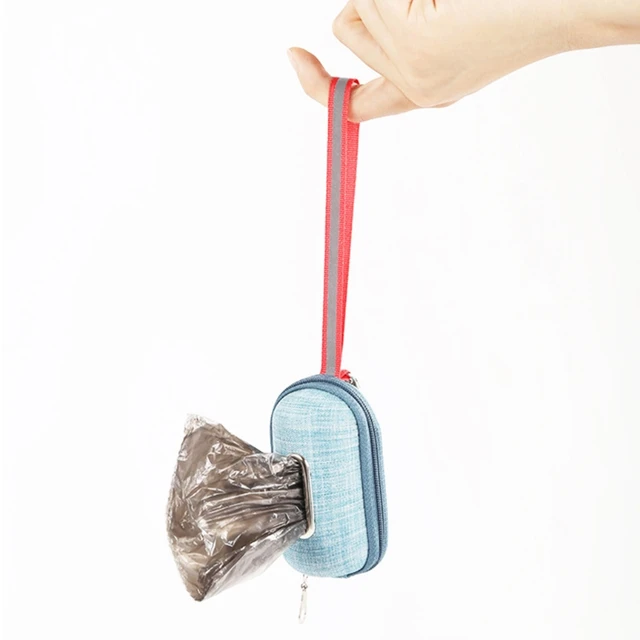 Distributeur Portable de sacs excr ments pour chiens support de sacs ramassage avec corde bo te
