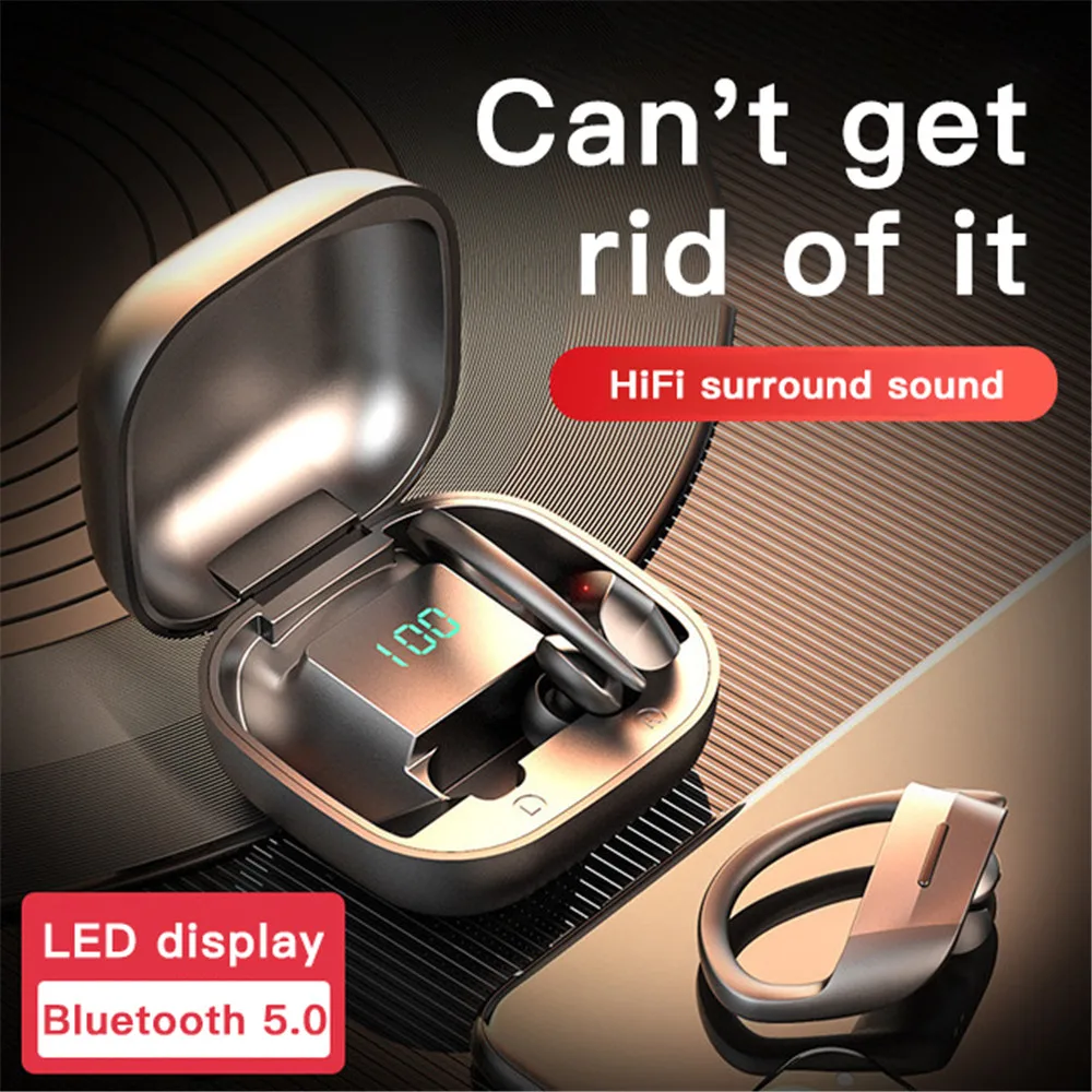 Новинка беспроводные наушники TWS с Bluetooth 5 0 со светодиодный ным индикатором