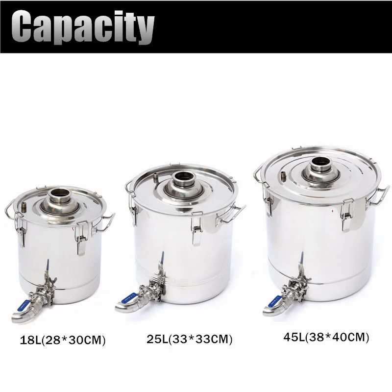 Профессиональный 20L/30L/50L дистиллятор Moonshine спирт из нержавеющей меди DIY бытовой воды важное Вино Масло пивоварения комплект