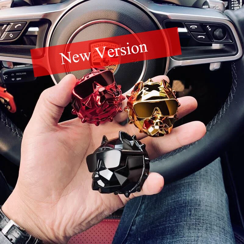 VANOLU Bulldog Creativo Deodorante per Auto Profumo Decorazione Auto Auto Geur Clip Bulldog Profumo Profumo Profumo Voiture Diffusore Auto Nero Brillante