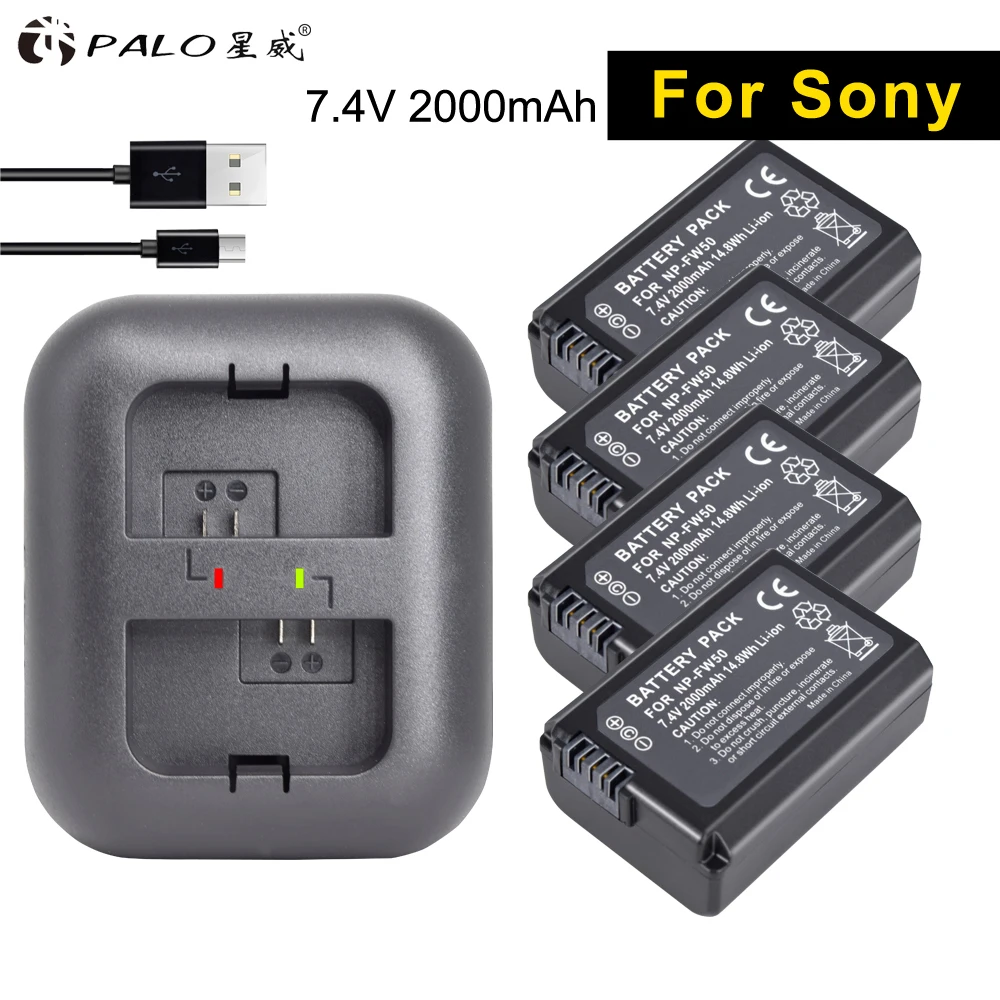 4 шт. аккумулятор для цифровой камеры Sony a6500/2000 A7SM2 RX10 II|Цифровые аккумуляторы| |