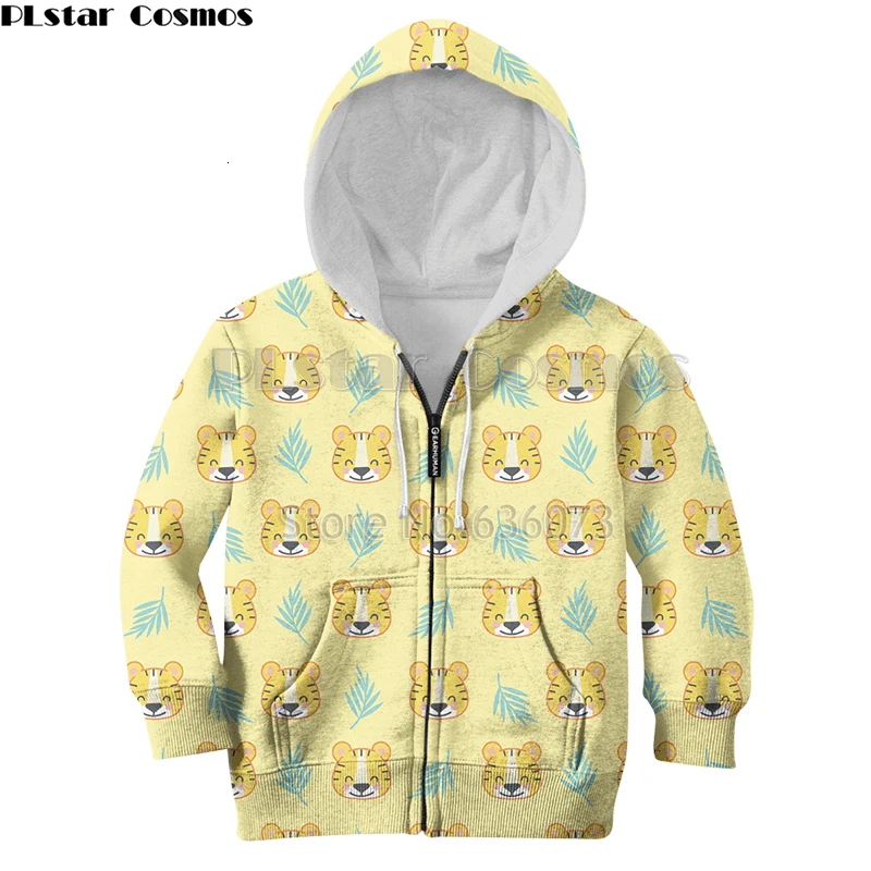 

Family Matching Outfits mother and daughter 3d tiger print autumn hoodies sweatshirts cartoon animal t shirts zipper coat tops