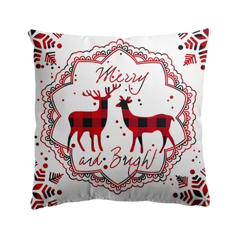 

top selling product in 2020 Christmas Flax Soft Pillowcase Sofa Waist Throw Pad Cover Home Decoration Wholesale Dropshipping