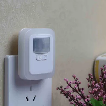 

US/EU Plug In Sensor LED Night Light Brightness Adjustable Warm Night Light With Delay Setting Function For Living Room Corridor