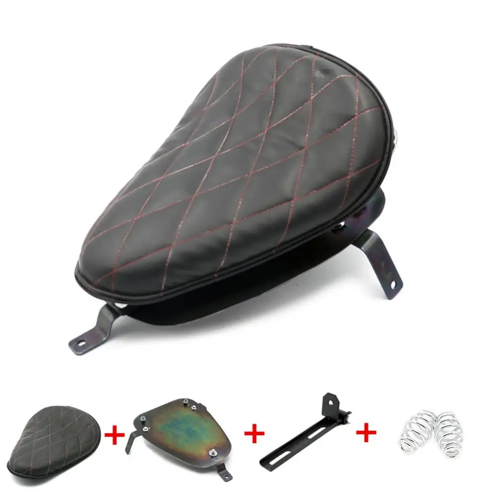 Lozenge Diamond Driver Seat w/ Baseplate for Harley Cruiser Kawasaki Vulcan Yamaha Drag Star Honda Magna250 Shadow Steed 400 600 |