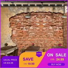 Пользовательские 3d Настенные обои ретро 3D стерео Фреска интернет кафе бар диван фон Ресторан кирпичная стена Стиль Обои фреска