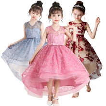 Детское платье принцессы для девочек от 3 до 12 лет; вечерние карнавальные костюмы на Пасху; детское свадебное платье «Ласточкин хвост»; элегантное платье русалки для маленьких девочек