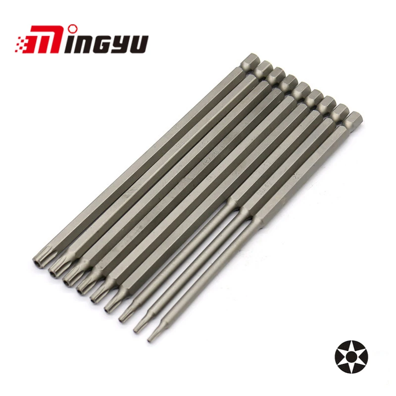 

9Size/Set 150mm Length Torx Screwdriver Bits Set Electric Screwdriver Tools T8 T10 T15 T20 T25 T27 T30 T35 T40