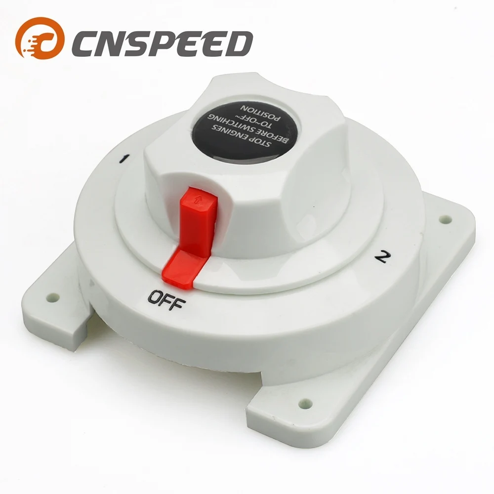 

White Distribution Marine Boat Battery Switch Marine Dual Battery Selector Switch for Boat RV Motor YC101589