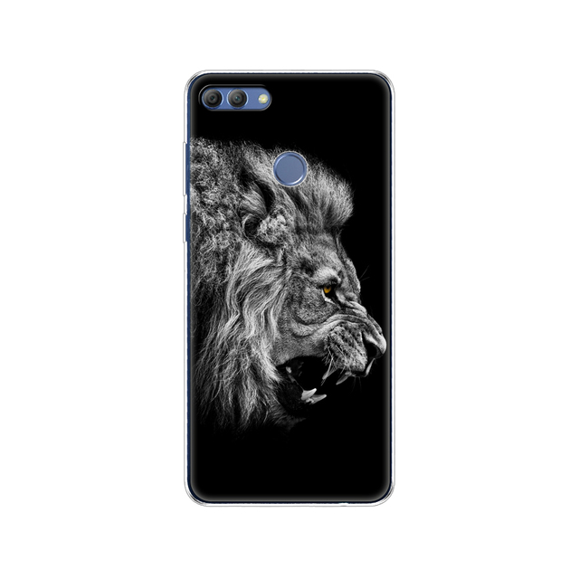 Huawei P Smart 2018  phone case protective 7S soft tpu silicone back cover 360 full protection printed transparent coating