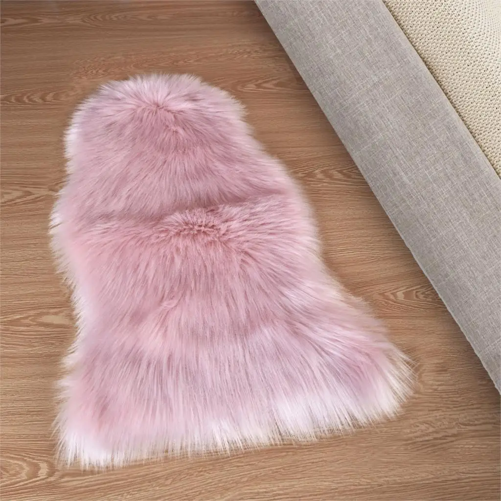 Luxury Rectangle Soft Sheepskin Fluffy Area Rug Faux White Fur Carpet Shaggy Long Hair Solid Mat Living Room Seat Pad Home Decor Luxury Rectangle Soft Sheepskin Fluffy Area Rug Faux White Fur Carpet Shaggy Long Hair Solid Mat Living Room Seat Pad Home Decor