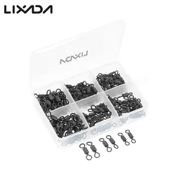 

Lixada 150pc/lot 2# 3# 4# Fishing Swivels Connector Solid Rings Sea Fishing Rolling Swivel Accessories