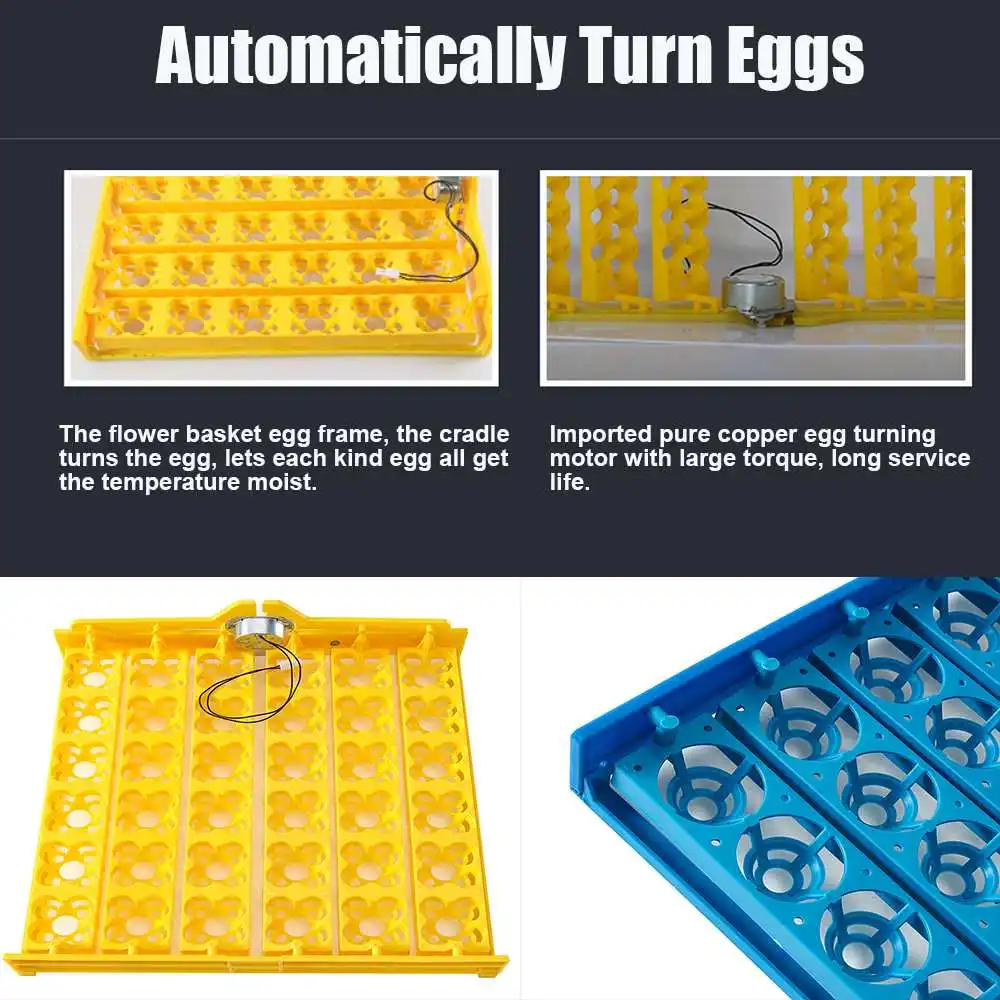 New 36/48/56 s Incubator 220V Digital Temperature Control Automatic Chicken Chick Duck Hatcher Chickens Ducks Geese