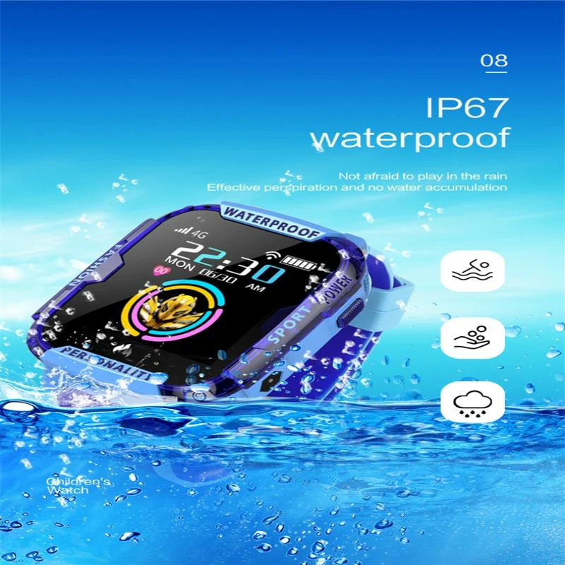  4G Kids Smart Watch GPS LBS Tracker WIFI Location SOS Call Camera Children HD Video Call Waterproof