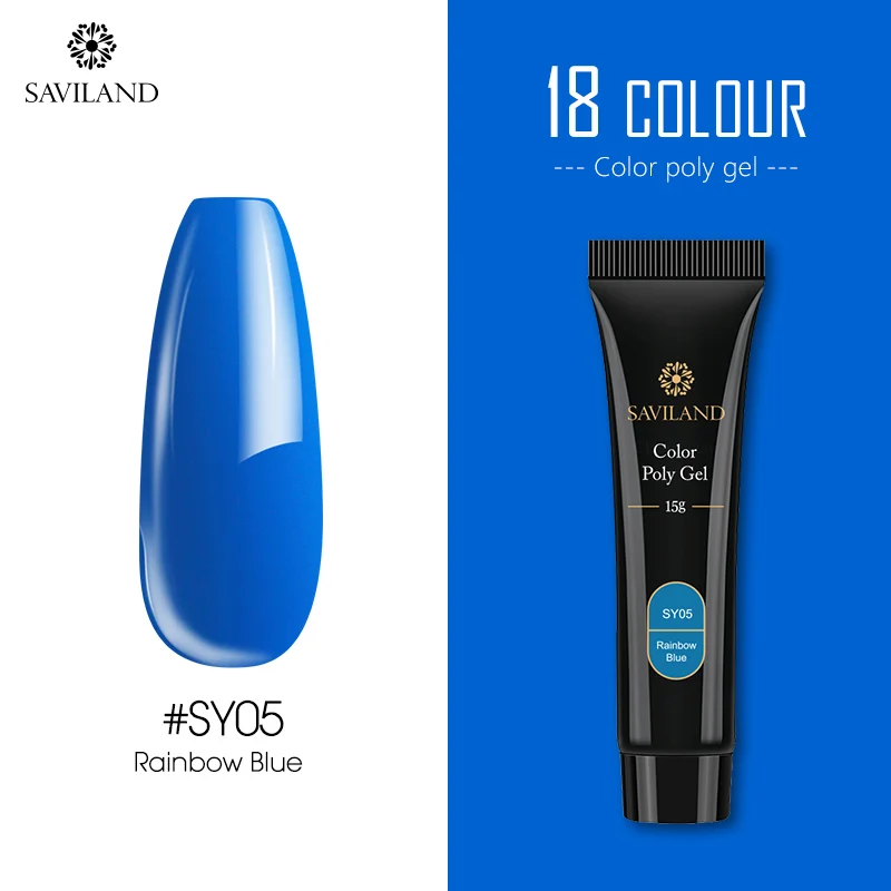 SY05 Saviland 38 цветов полигель для наращивания пальцев полигель лак для ногтей 15 г УФ строительный гель твердый гель лак для ногтей верхнее Базовое покрытие - Цвет: SY05