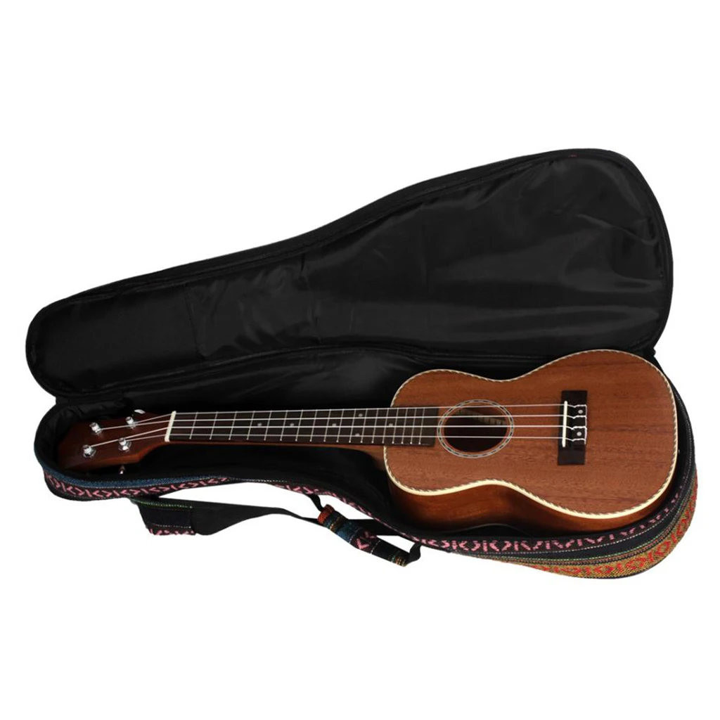 1x Портативный полосы шаблон хлопок укулеле Gig Bag гитара чехол рюкзак-23''
