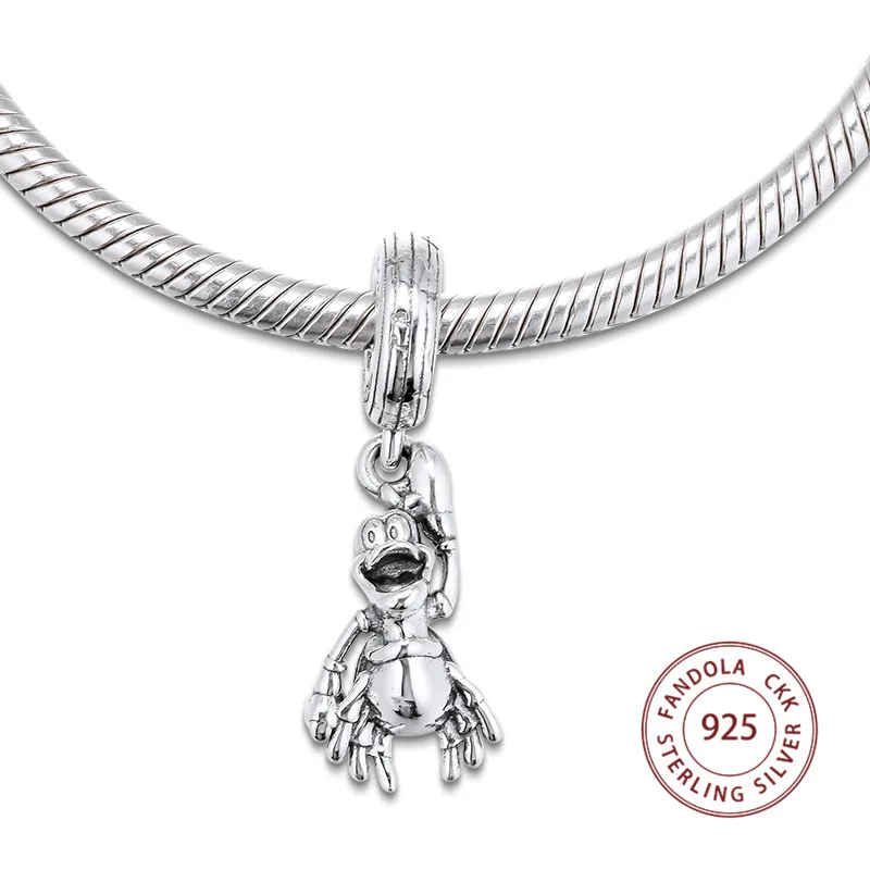 Подходит браслет в европейском стиле Argent Charm 925 пробы Серебряный Русалочка Себастиан Подвески бусины для изготовления ювелирных изделий